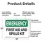 Signmission First Aid And Spills Kit, 18 in W x Rectangle, Aluminum OS-2PACK-EM-A-1218-L-10367 - alternate 5